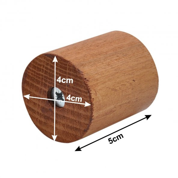 Masa Sandalye Mobilya Ünite Kanepe Koltuk Ahşap Ayak Yükseltici Boy 5 cm Çap 4 cm