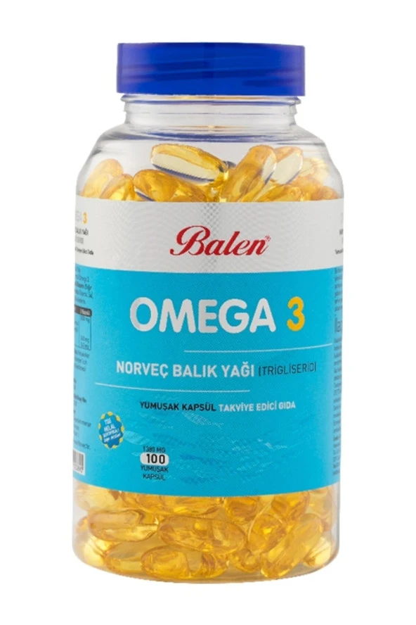 Balen Omega 3 Norveç Balık Yağı 1380 Mg X 100 Kapsül