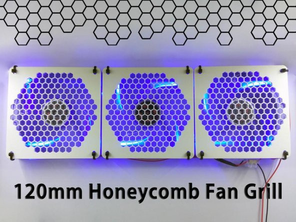 120Mm Petek Fan Izgarası Plastik Aparat - 1
