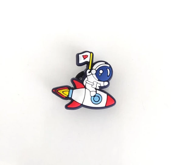 Astronot Jibbitz Terlik Ayakkabı Süsü 1 Adet Silikon Kız Erkek Aksesuar Hediye - 1