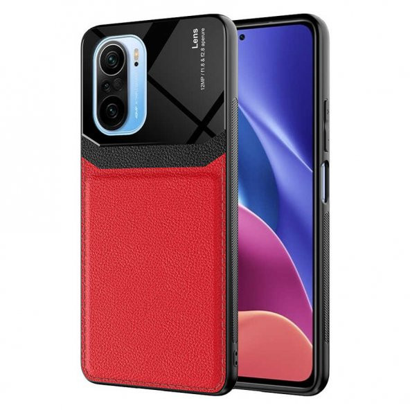 Xiaomi Redmi K40 Kılıf ​Zore Emiks Deri Görünümlü Kılıf - 2