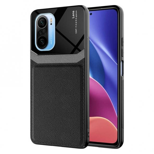 Xiaomi Redmi K40 Kılıf ​Zore Emiks Deri Görünümlü Kılıf - 4