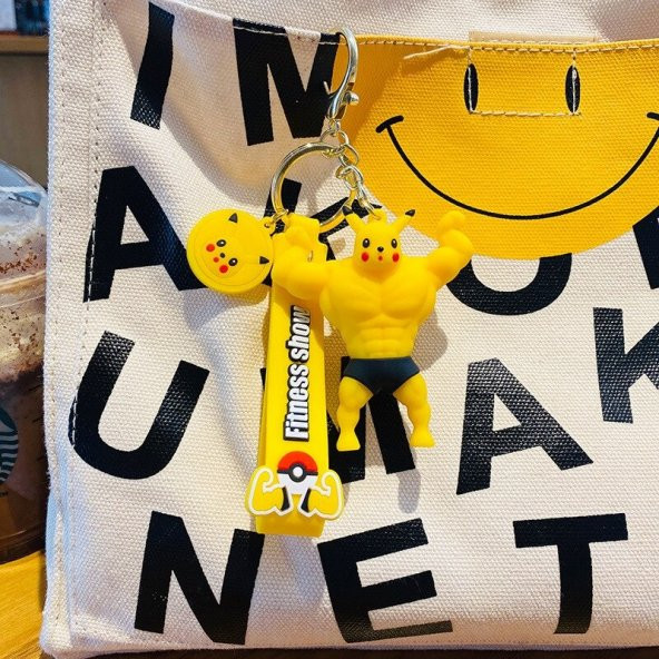 Pikachu Anahtarlık Pokemon Fitness Anahtarlık Pokemon Figür Anime Anahtarlık - 4