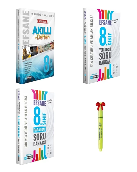 8.Sınıf Din Kültürü Akıllı Defter Soru Bankası ve Paragraf