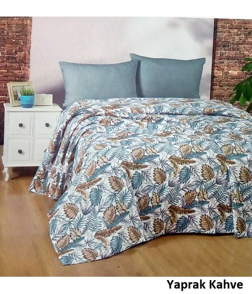 Jolly Home %100 Pamuk Doğal Çift Kişilik Pike 200x230 (Tek Pike)-Yaprak - 10