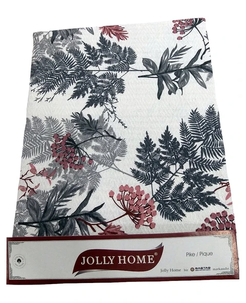 Jolly Home %100 Pamuk Doğal Çift Kişilik Pike 200x230 (Tek Pike)-Yaprak - 8