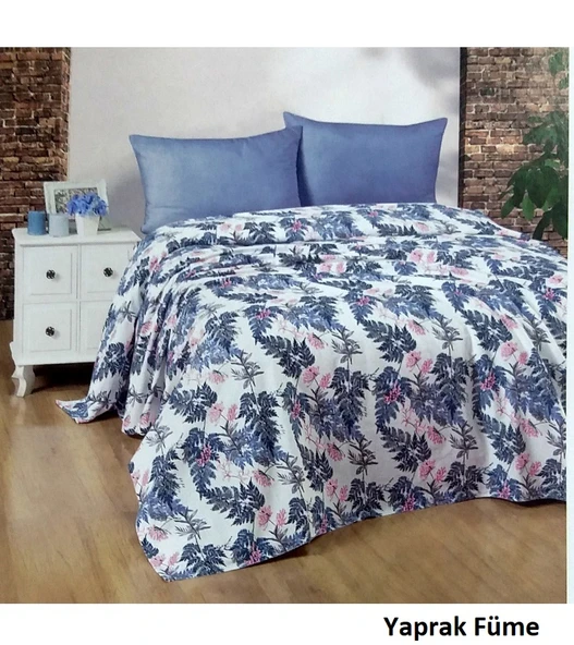 Jolly Home %100 Pamuk Doğal Çift Kişilik Pike 200x230 (Tek Pike)-Yaprak - 2