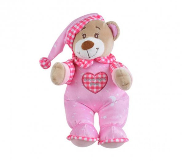Uyku Ayıcığı 25 cm Pembe Pelüş Ayı Çocuk Oyuncak