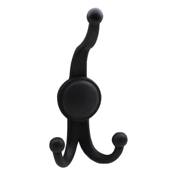 Karataş Askılık Portmanto Vestiyer Banyo Dolap Elbise Askısı Sert Plastik Siyah