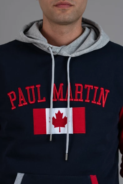 PAUL MARTİN 3 İPLİK KAPŞONLU CEPLİ SWEATSHİRT - 6