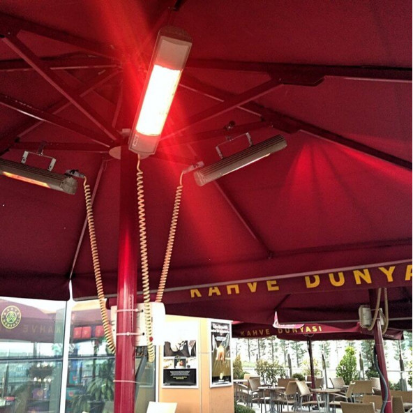 Goldsun Aqua GSU20 2000W Suya Dayanıklı Dış Mekan Elektrikli Şemsiye Tipi Infrared Isıtıcı - 6