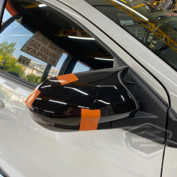 Toyota Corolla 2018 Sonrası E210 Batman Yarasa Ayna Kapağı Piano Black ABS Plastik - 2