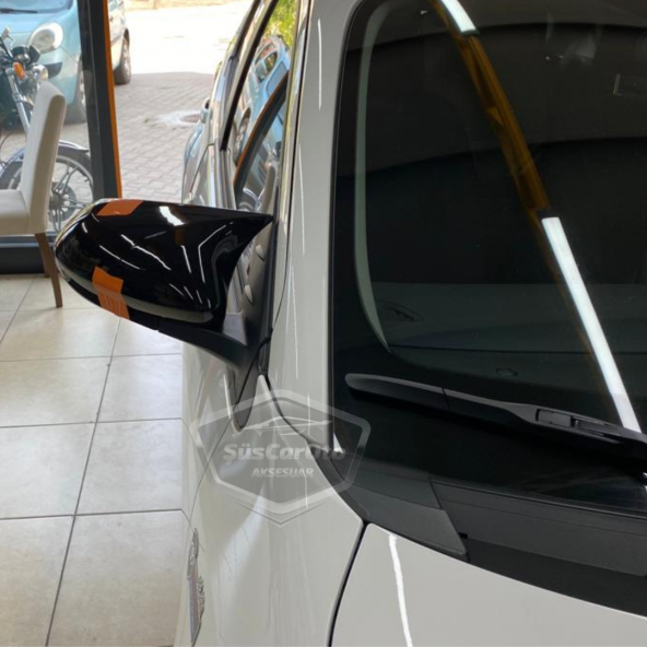 Toyota Corolla 2018 Sonrası E210 Batman Yarasa Ayna Kapağı Piano Black ABS Plastik - 3