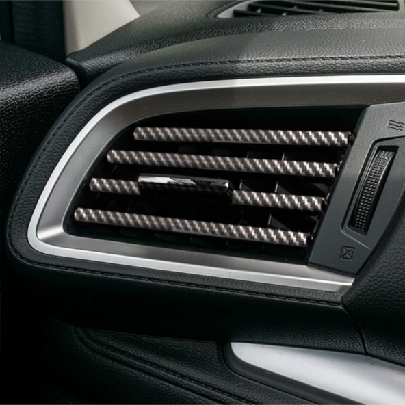 Araç İçi Klima Havalandırma Izgarası Dekoratif Şerit Trim Seti Karbon - 2