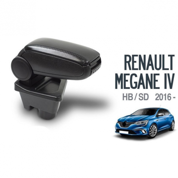 Megane 4 2016 Sonrası Araca Özel Kol Dayama Kolçak Siyah Orijinal Vidasız Niken