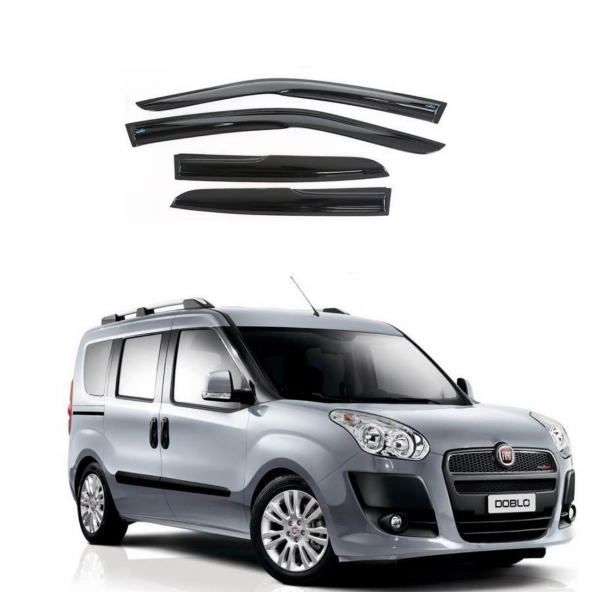 Fiat Doblo 2 2010-2020 Mugen Cam Rüzgarlığı Seti 4lü İthal