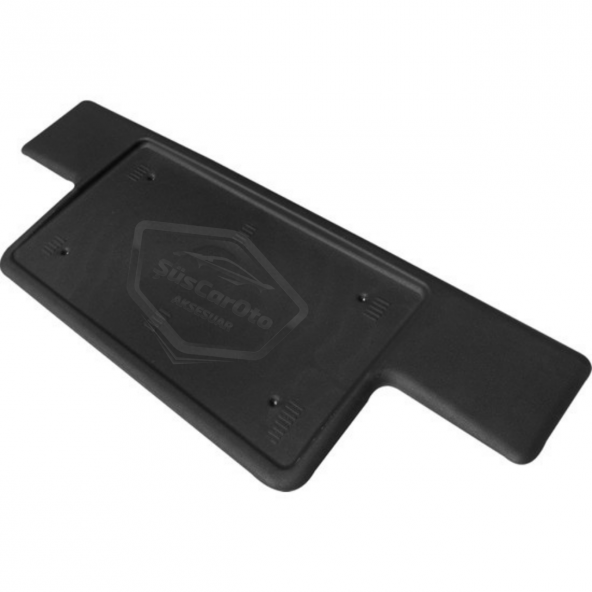 T Tip Plastik Kare Plakalık Ön Tampon Plaka Altlığı Siyah Esnek 1 Adet - 2