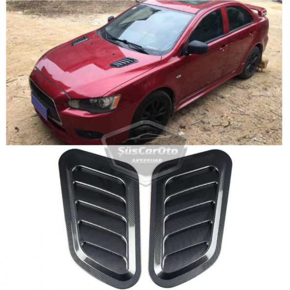 Universal Karbon Kaput Üstü Havalandırma Izgarası Venti Universal Air Scoop 2li - 1