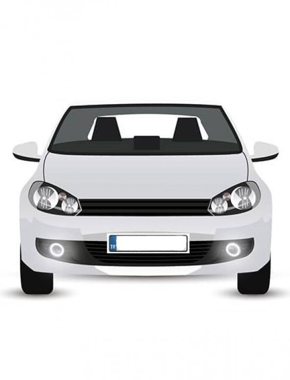 Üniversal Mercekli Angel Sis Farı Metal Su Geçirmez 76 mm Mavi Halkalı Angel Eyes - 3