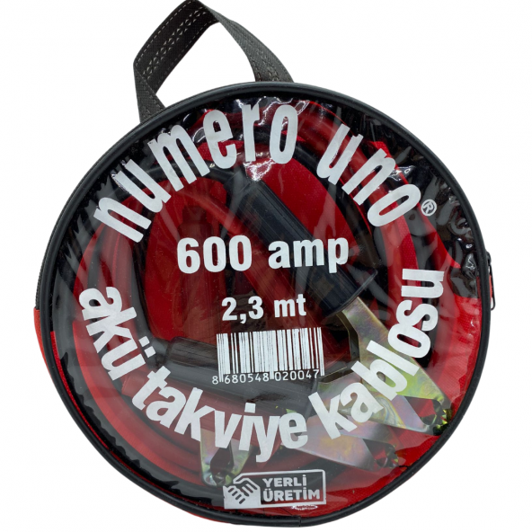 600 Amper Akü Takviye Kablosu Taşıma Çantalı 2.3 Metre - 2