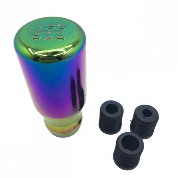 Üniversal Metal Spor Görünümlü Vites Topuzu Aparatlı Bukalemun Neo Krom Alüminyum Alaşım Manuel Yarış Vites Kolu - 6