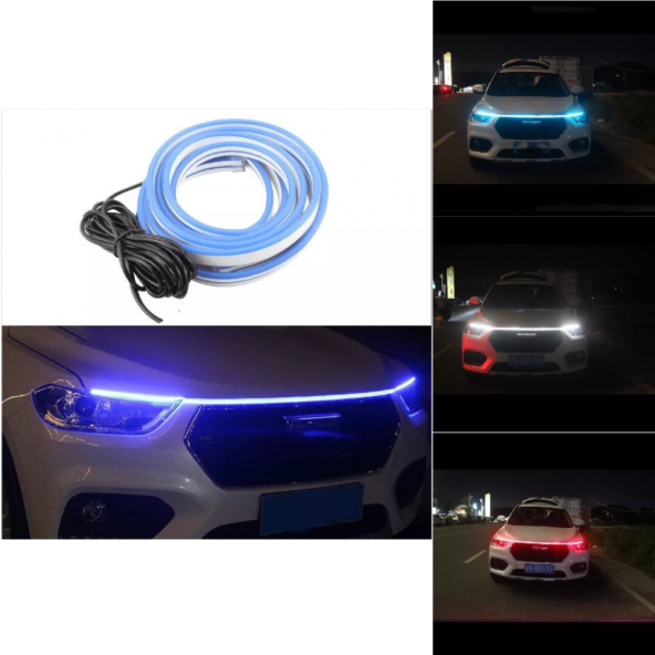 DRL Ön Kaput Gündüz Ledi App ve Kumanda Kontrol 1.5 Metre RGB Led Şerit Golf 8 Dizayn - 5