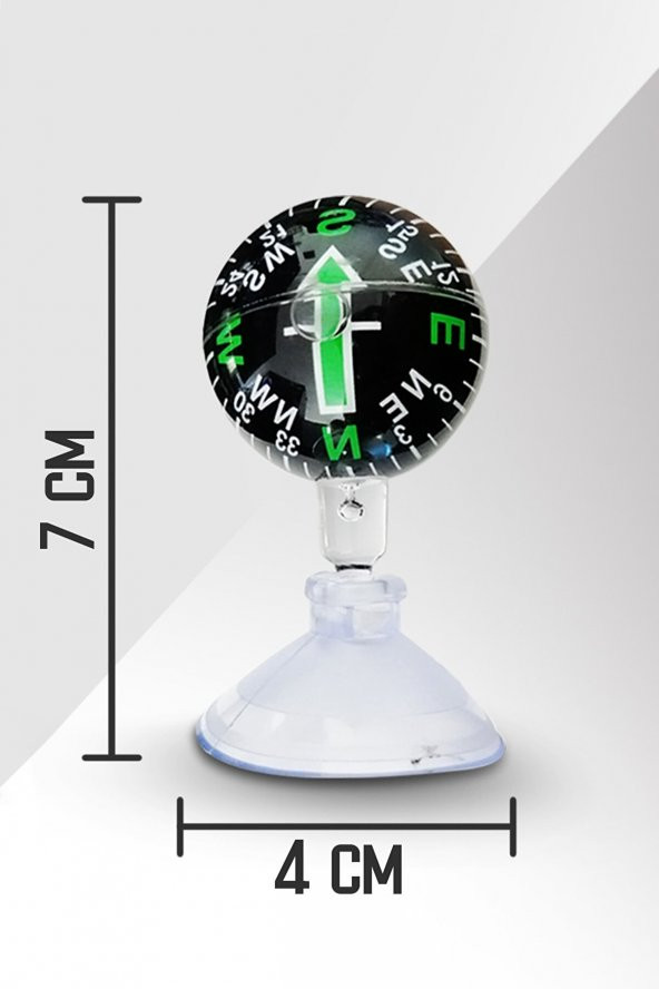 ŞüsCarOto Araç İçi Vantuzlu Pusula Seti Orta Boy 6lı Ayarlı Nostalji Renkli - 5