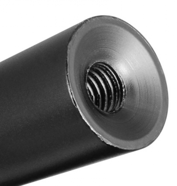 Araç Anten Karbon Desenli Spor Çubuk Metal Radio Anteni Gümüş - 4