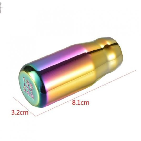 Üniversal Metal Spor Görünümlü Vites Topuzu Aparatlı Bukalemun Neo Krom Alüminyum Alaşım Manuel Yarış Vites Kolu - 11