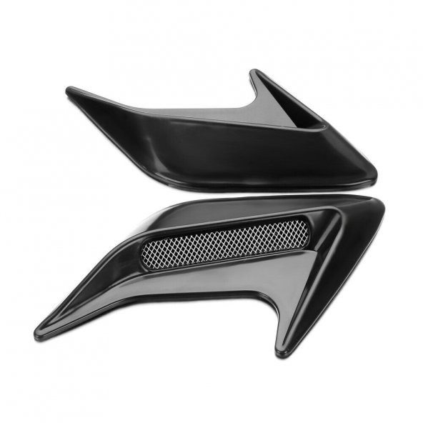 Üniversal Piano Black Kaput Çamurluk Venti Izgarası Sağ Sol 2 Adet Mini Scoop - 10