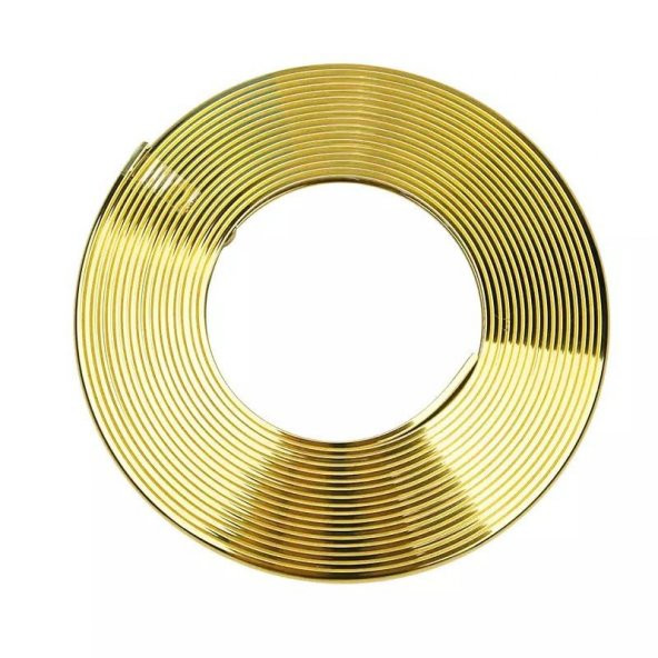 Araç Araba Oto Jant Fitili Metal Görünümlü Lastik Jant Trim Bandı Jant Şeriti 8 Metre Gold - 2
