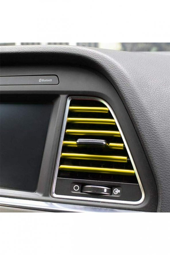 Araç İçi Klima Havalandırma Izgarası Dekoratif Şerit Trim Seti Gold - 2