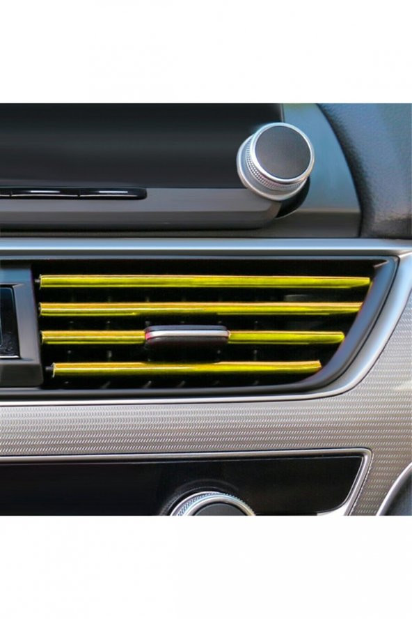 Araç İçi Klima Havalandırma Izgarası Dekoratif Şerit Trim Seti Gold - 3