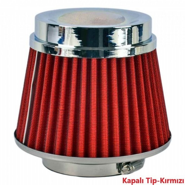 Carub Performans ve Ses Arttırıcı Açık Hava Filtresi +6 Hp Kapalı Tip Kırmızı Aparatlı Üniversal - 2