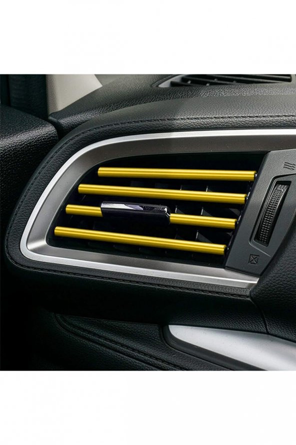 Araç İçi Klima Havalandırma Izgarası Dekoratif Şerit Trim Seti Gold - 5
