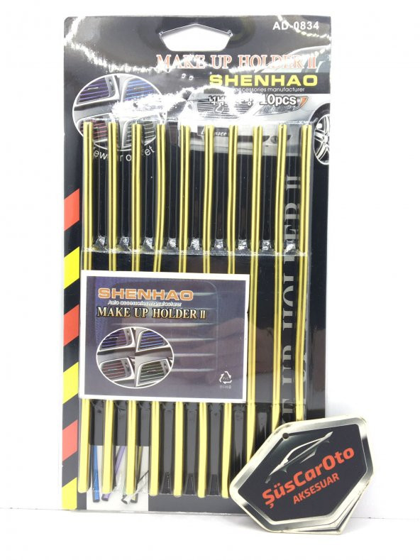 Araç İçi Klima Havalandırma Izgarası Dekoratif Şerit Trim Seti Gold - 7