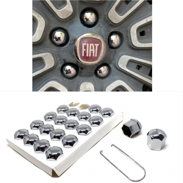 Düz Bijon Kapağı Sökme Aparatlı 20 li Set 17 mm-19 mm KROM