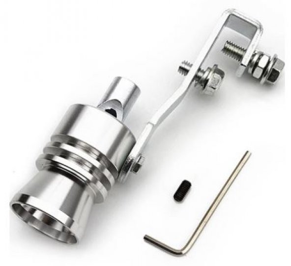 Üniversal Egzoz Islık Aparatı Egzoz Ucu Turbo Sesi Large 29 mm KROM - 4
