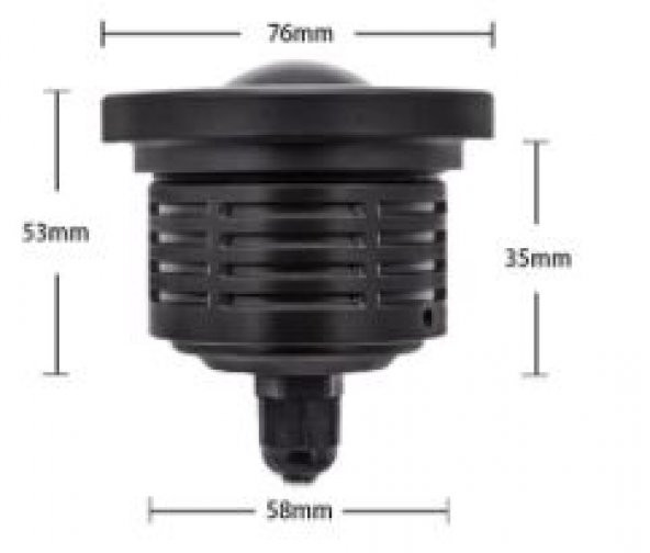 Üniversal Mercekli Angel Sis Farı Metal Su Geçirmez 89 mm Buz Mavi Halkalı Angel Eyes - 12