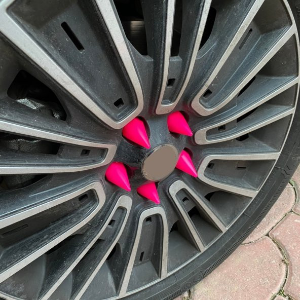 Sivri Mermi Bijon Kapağı Sökme Aparatlı 20 li Set 17 mm-19 mm PEMBE - 2