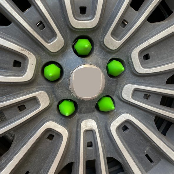 Sivri Mermi Bijon Kapağı Sökme Aparatlı 20 li Set 17 mm-19 mm YEŞİL - 3