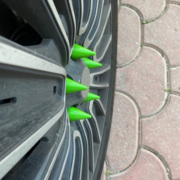 Sivri Mermi Bijon Kapağı Sökme Aparatlı 20 li Set 17 mm-19 mm YEŞİL - 4