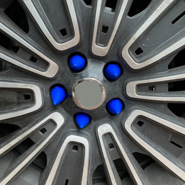 Sivri Mermi Bijon Kapağı Sökme Aparatlı 20 li Set 17 mm-19 mm MAVİ - 3