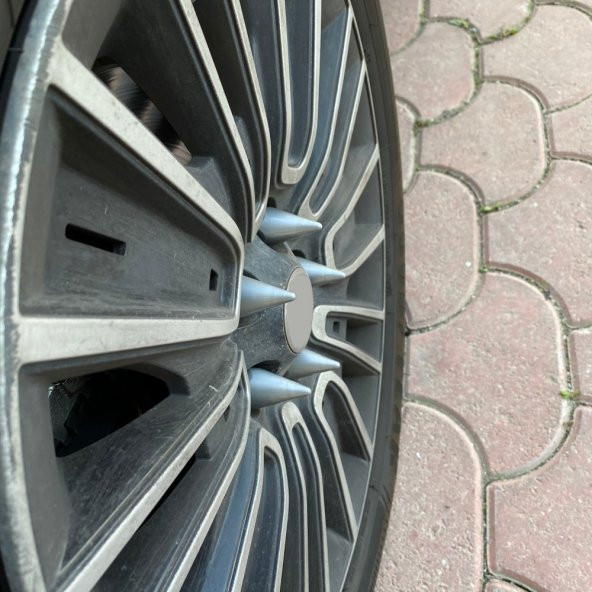 Sivri Mermi Bijon Kapağı Sökme Aparatlı 20 li Set 17 mm-19 mm Gri - 4