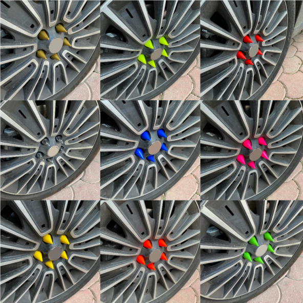 Sivri Mermi Bijon Kapağı Sökme Aparatlı 20 li Set 17 mm-19 mm - 2