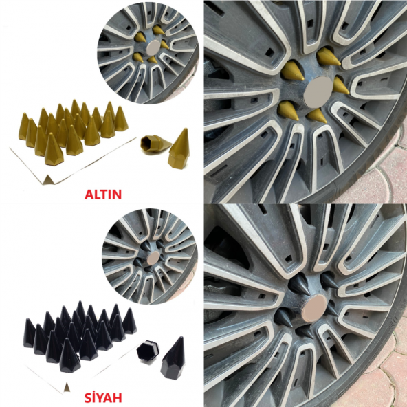 Sivri Mermi Bijon Kapağı Sökme Aparatlı 20 li Set 17 mm-19 mm - 4