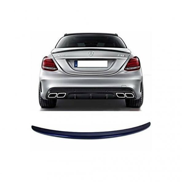 SUNPLEX Mercedes C W205 Bagaj Üstü Spoiler Piano Black 2014-2019