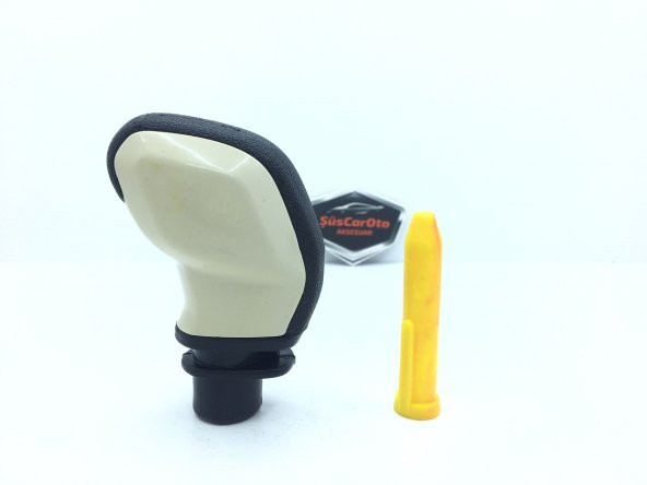 Her Araca Uyumlu Üniversal Spor Görünümlü Vites Topuzu Aparatlı BEJ