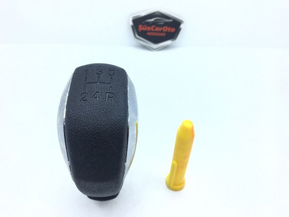 Her Araca Uyumlu Üniversal Spor Görünümlü Vites Topuzu Aparatlı KROM - 2