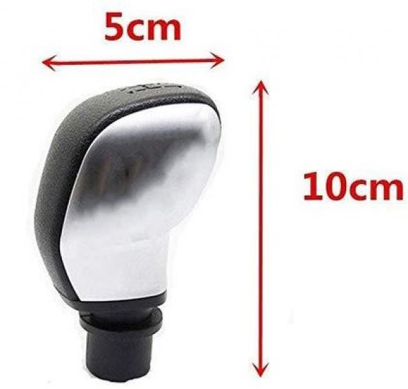 Her Araca Uyumlu Üniversal Spor Görünümlü Vites Topuzu Aparatlı KROM - 8